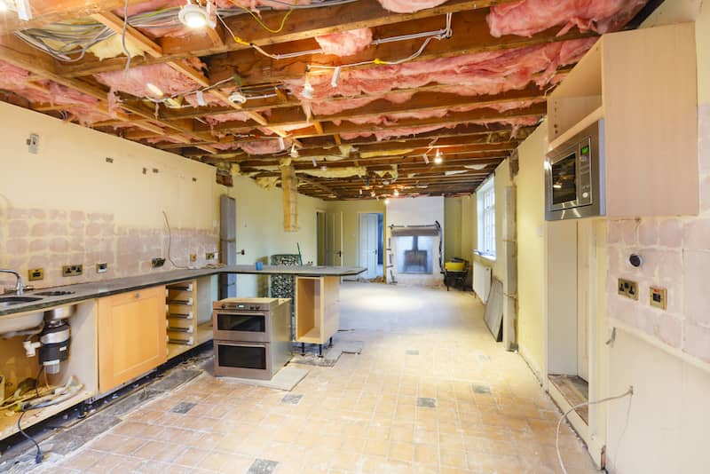 kitchen under renovation