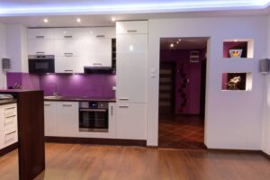 mixed white purple kitchen renovations