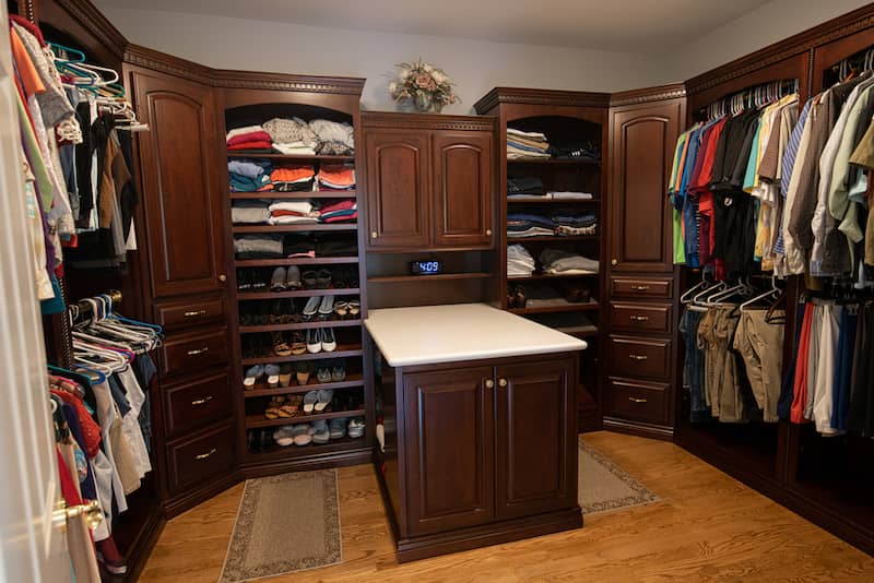 Solid Wood walk in closet cabinets